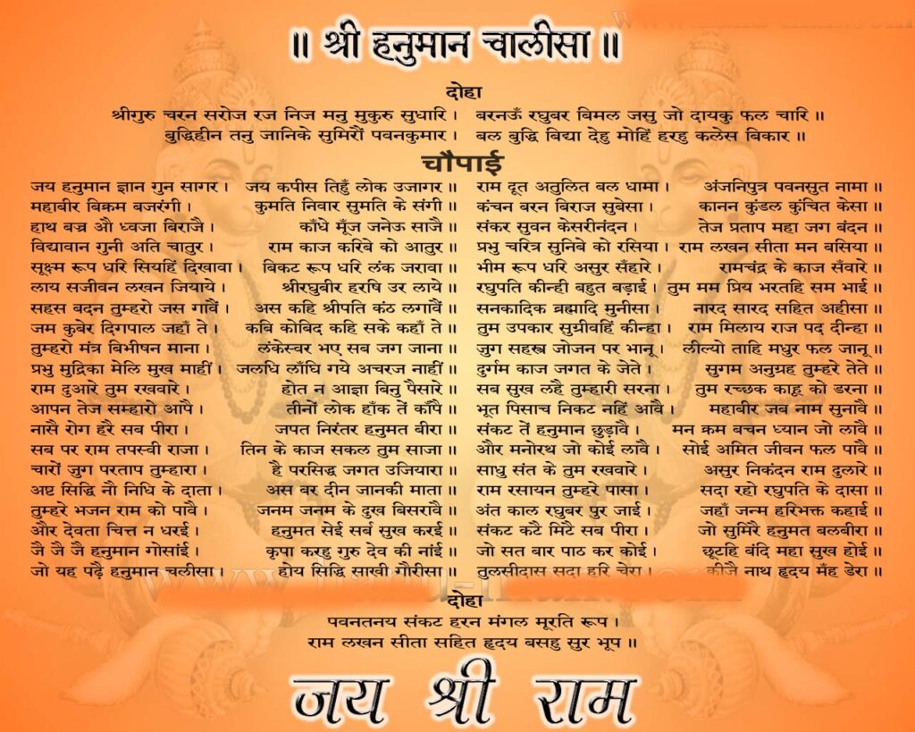 Hanuman Chalisa in Sanskrit